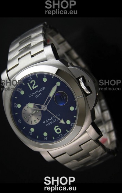 Panerai Luminor GMT Swiss Automatic Watch in Black Dial