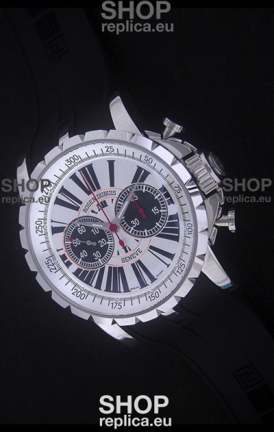 Roger Dubius Excalibur Chronoexcel Swiss Watch in White Dial