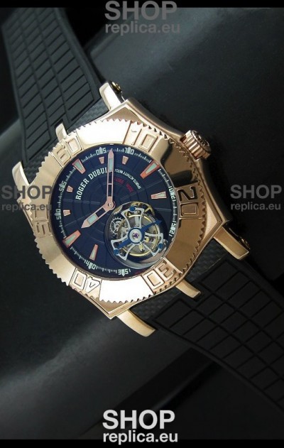 Roger Dubuis Tourbillon Excalibur Swiss Watch in Blue Dial