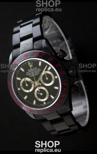 Rolex Daytona Cosmograph Swiss Replica Black PVD Watch 