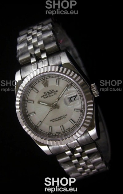 Rolex Datejust Mens Japanese Replica Watch in White Dial