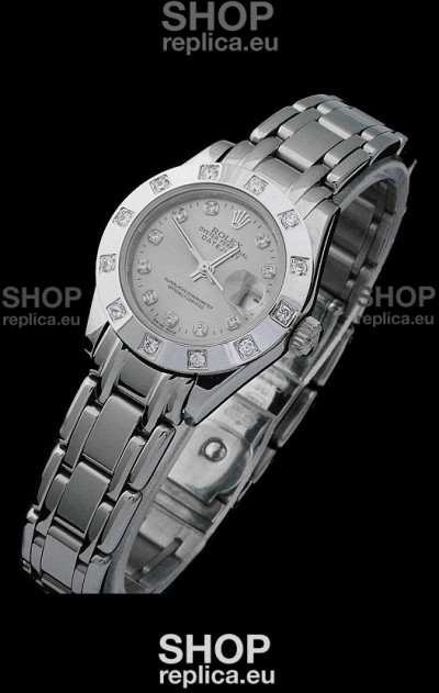 Rolex Datejust Ladies Swiss Replica Ladies Watch in Grey Dial