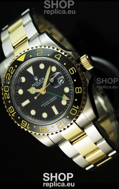 Rolex GMT Masters II Two Tone Swiss Replica Watch - SuperLuminous Hour Markers