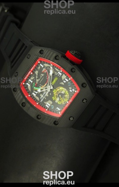 Richard Mille RM036 Jean Todt Forged Carbon Bezel Titanium Watch - Red Edition