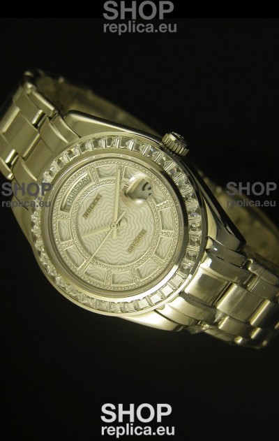 Rolex Day Date Swiss Watch in Stainless Steel Case 