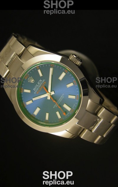 Rolex Milgauss 116400GV Swiss Watch with Blue Dial