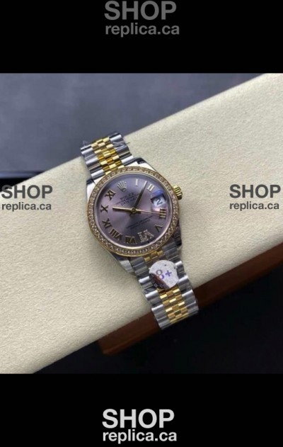 Rolex Super Clone Datejust 31MM Grey Dial Yellow Gold Super Clone Watch 