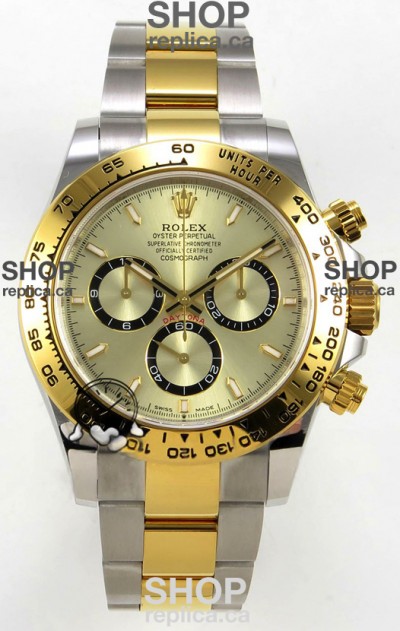 Rolex Daytona 126503 Two Tone Gold Dial FREE SPRUNG MVMT Super Clone Watch 