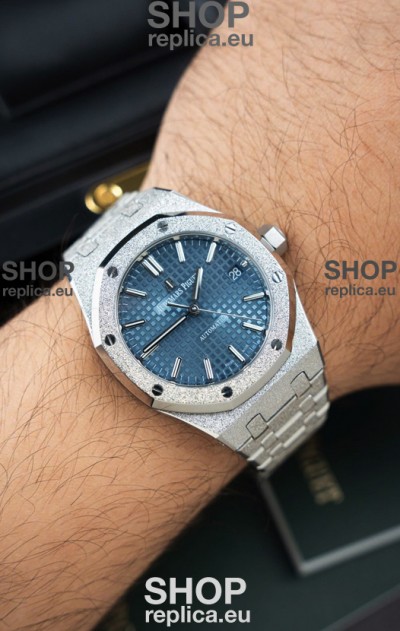 Audemars Piguet Super Clone 15454BC Royal Oak Frosted 37MM Watch in Blue Dial