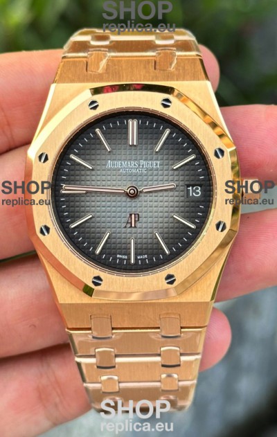 Audemars Piguet Royal Oak Super Clone Jumbo Sunburst Grey Dial Watch 