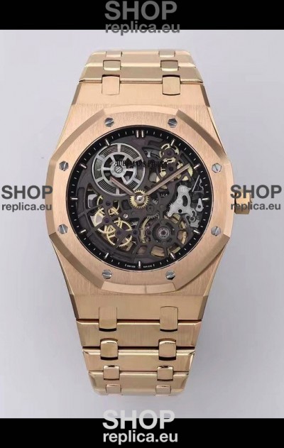 Audemars Piguet Super Clone Royal Oak Jumbo Extra-Thin Rose Gold Casing Watch 