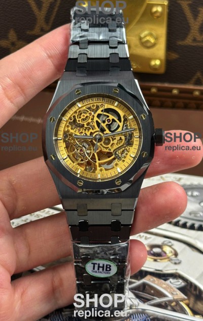 Audemars Piguet Royal Oak Super Clone Openworked Black Ceramic Watch 