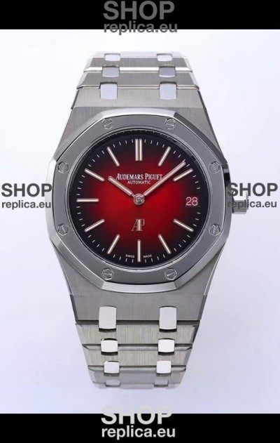 Audemars Piguet Super Clone Royal Oak Extra Thin Watch in Red Dial