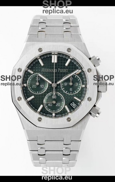 Audemars Piguet Super Clone Royal Oak Chronograph 26240 - 904L Steel in Green Dial 41MM