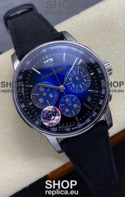 Audemars Piguet Super Clone CODE 11.59 Chronograph Smoked Blue Dial Watch 