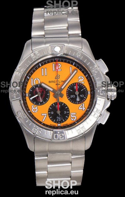 Breitling Super Clone Super Avenger B01 Chronograph Yellow Dial Watch 
