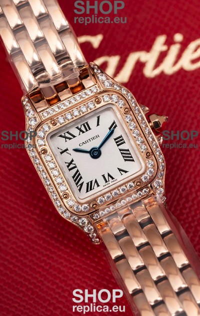 Cartier PANTHERE Superclone 20MM Swiss Replica Watch in Rose Gold Case