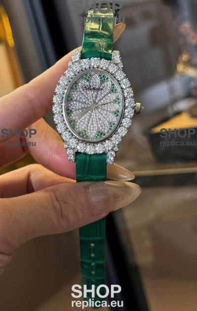 Chopard Super Clone L'Heure du Diamant Mossanites Stainless Steel Watch 34MM