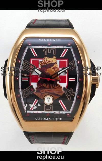 Franck Muller Vanguard Skenderbeu Croatia Rose Gold Swiss Replica Watch 