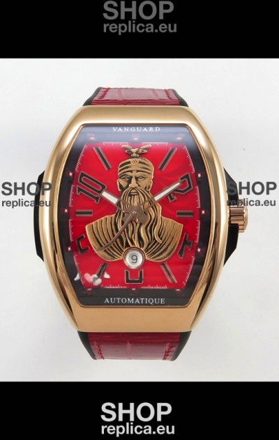 Franck Muller Vanguard Skenderbeu Rose Gold Swiss Replica Watch 