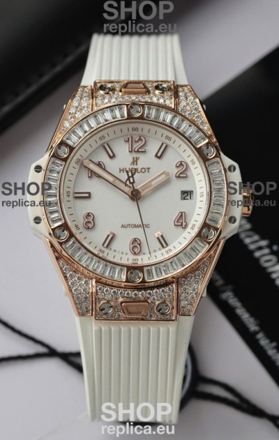 Hublot Big Bang One Click King White Dial Rose Gold Swiss Replica Watch 39MM