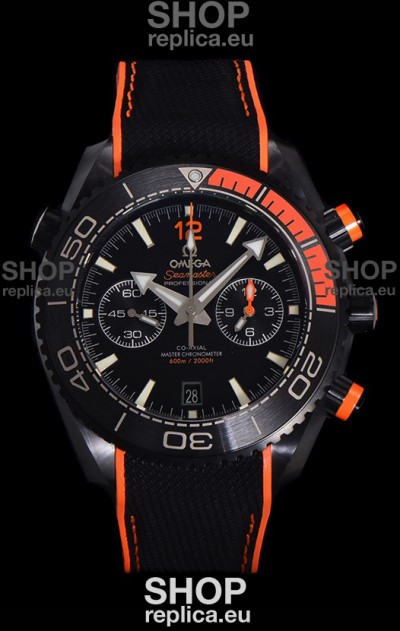 Omega Super Clone Planet Ocean 600M Chronograph Black Ceramic Replica Watch
