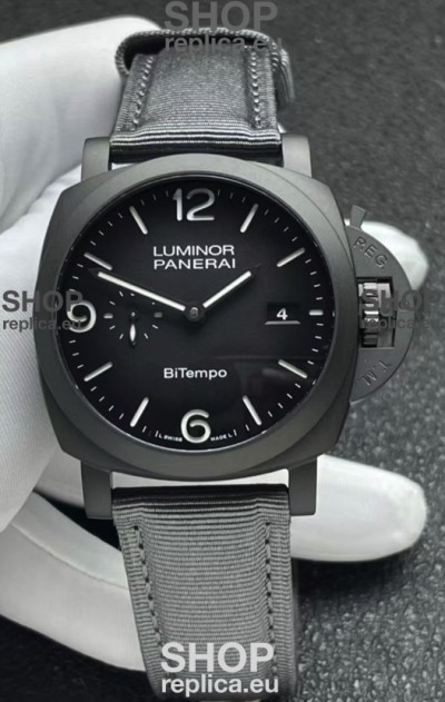 Panerai Luminor Super Clone PAM1467 Bi-Tempo Titanium Watch 42MM
