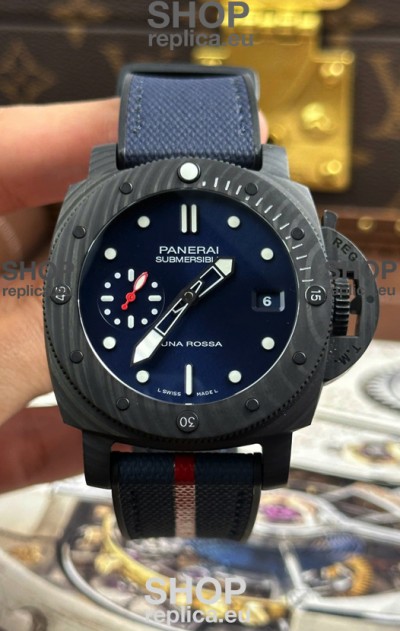 Panerai Super Clone Submersible PAM01563 Carbotech Luna Rossa Watch 42MM