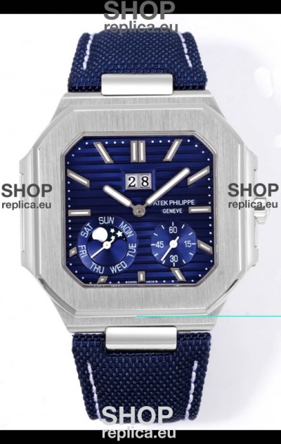 Patek Philippe Cubitus 5822 904L Steel Casing Blue Dial Swiss Replica Watch