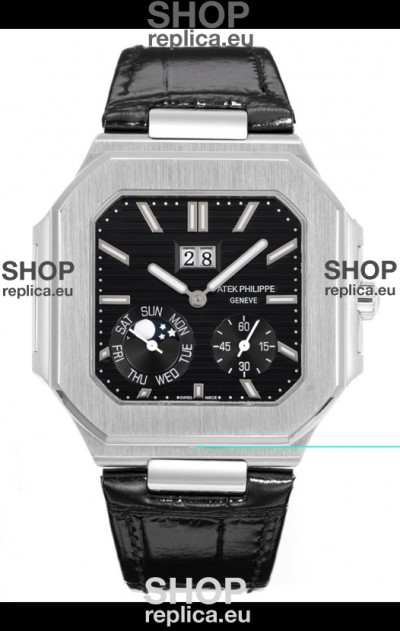 Patek Philippe Cubitus 5822 904L Steel Casing Black Dial Swiss Replica Watch