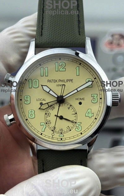 Patek Philippe Complications 5524R Calatrava Rose Gold Brown Dial Watch 