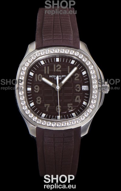 Patek Philippe Super Clone Aquanaut Stainless Steel Brown Dial 38.5MM Watch 