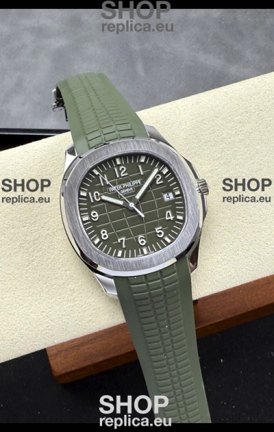 Patek Philippe Aquanaut Super Clone 5168G Green Dial 904L Steel Replica Watch 