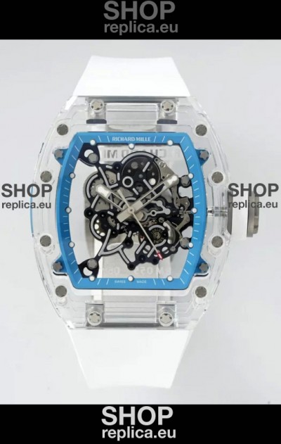 Richard Mille RM055 Transparent Sapphires Casing with Genuine Tourbillon Super Clone Watch