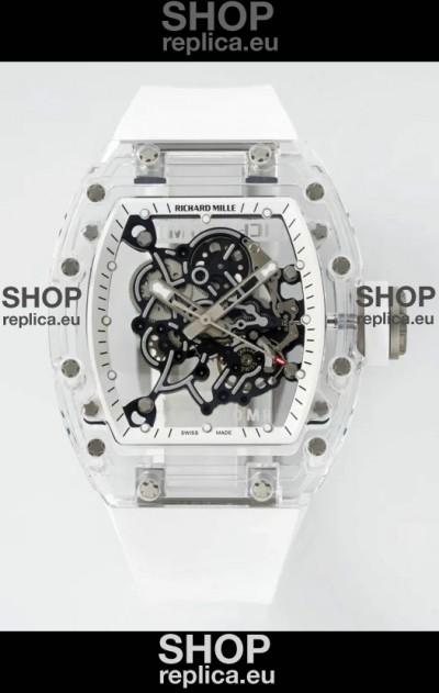 Richard Mille RM055 Transparent Sapphires Casing with Genuine Tourbillon Super Clone Watch