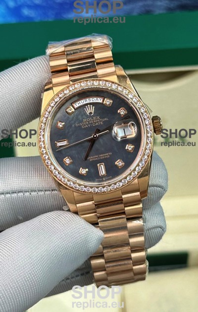 Rolex Day Date Presidential 18K Rose Gold Watch 40MM - Pearl Dial 1:1 Mirror Quality