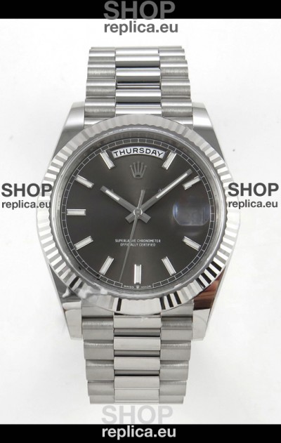 Rolex Day Date Super Clone Grey Dial 40MM 210 Grams Swiss Replica watch 