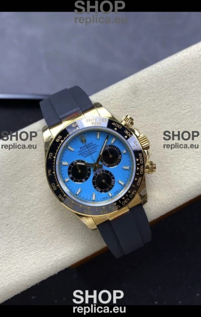 Rolex Daytona Super Clone 126518LN Yellow Gold Turquoise Dial Original Cal.4131 Movement
