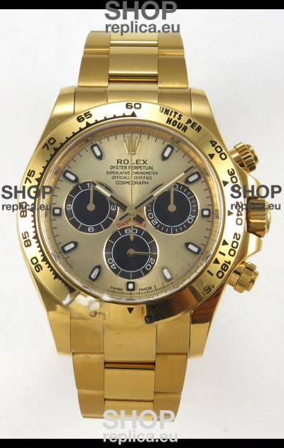 Rolex Daytona Super Clone 116508 Yellow Gold - Gold Dial Original Cal.4131 Movement