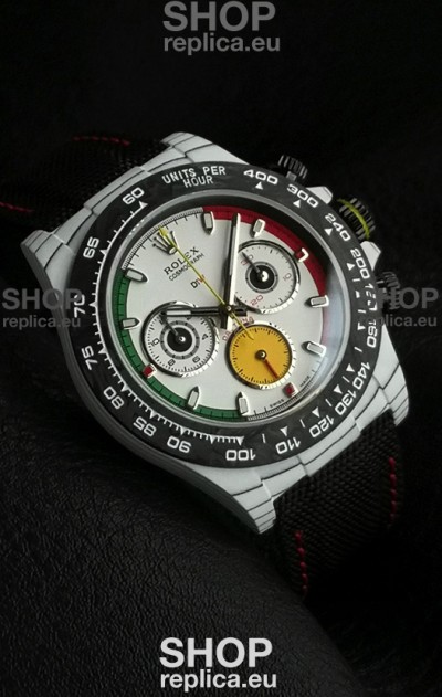Rolex Daytona DiW Ferrari White Dial Edition Watch - Lightweight Forged Cabon Casing