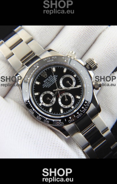 Rolex Daytona Japanese Movement Replica Watch in Black Dial - Ceramic Bezel 