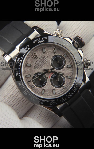 Rolex Daytona Japanese Movement Steel Casing Replica Watch in Meteorite Pattern Dial