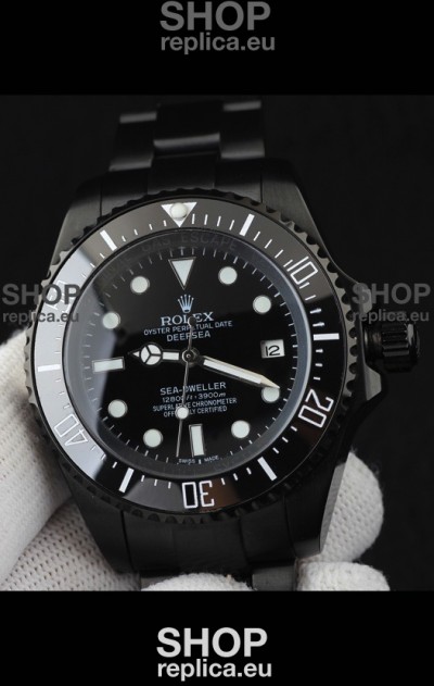 Rolex Sea Dweller Japanese Movement Replica Watch Black Dial 44MM