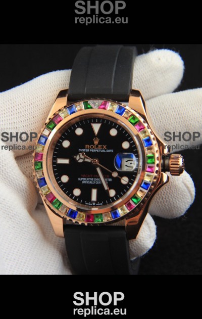 Rolex Yachtmaster Everrose Gold Japanese Replica Watch - 40MM