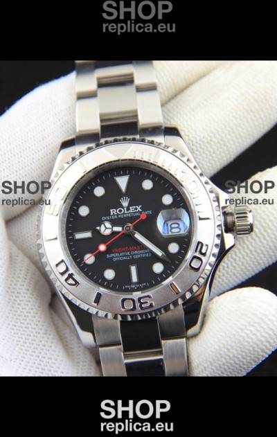 Rolex Yachtmaster Stainless Steel Japanese Replica Watch - 40MM - Black Dial 