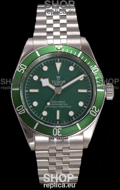 Tudor Black Bay Super Clone Harrods Edition Green Dial Swiss Replica Watch 