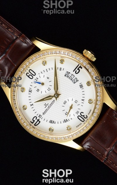 Jaeger LeCoultre Master Control Yellow Gold Swiss Replica Watch 