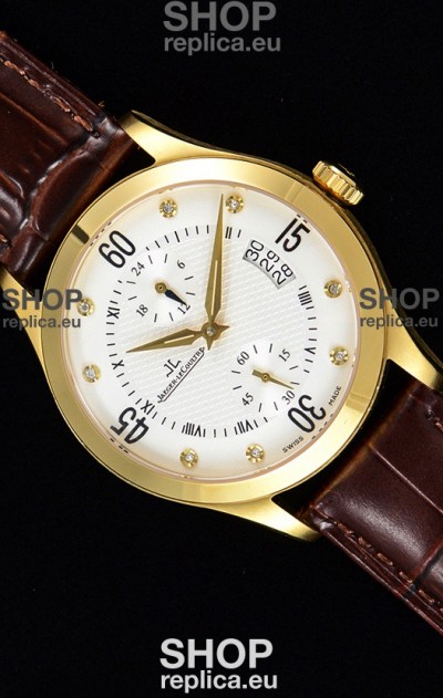 Jaeger LeCoultre Master Control Yellow Gold Swiss Replica Watch 