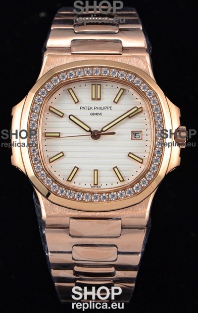 Patek Philippe Nautilus 5711/1R 1:1 Mirror Watch - Rounded Diamonds Bezel