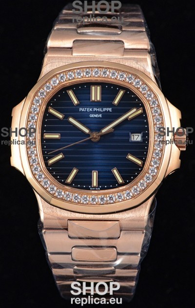 Patek Philippe Nautilus 5711/1R 1:1 Mirror Watch - Rounded Diamonds Bezel